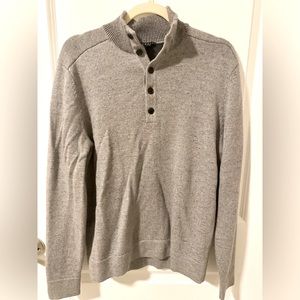 Theory Button Up Grey Sweater